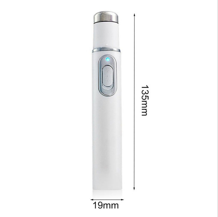 Portable acne laser pen with blue light therapy for wrinkle removal, acne reduction, and skin tightening.