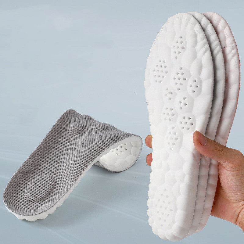Sports insole for boys and women, gray and white design, made from TPU material.