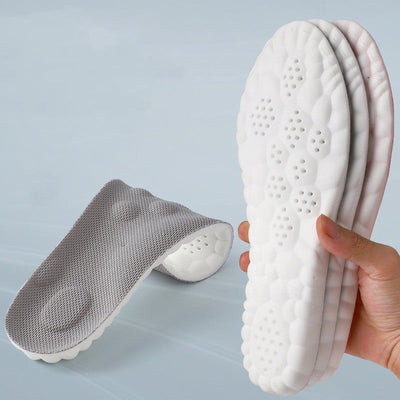 Sports insole for boys and women, gray and white design, made from TPU material.