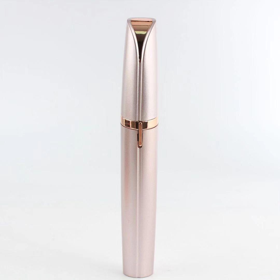 Flawlessly Brows Electric Eyebrow Remover with hypo-allergenic 18-karat gold plated head.