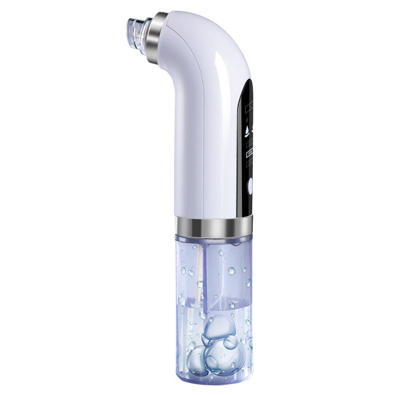 Electric vacuum blackhead acne pore cleaner with powerful suction and transparent liquid container