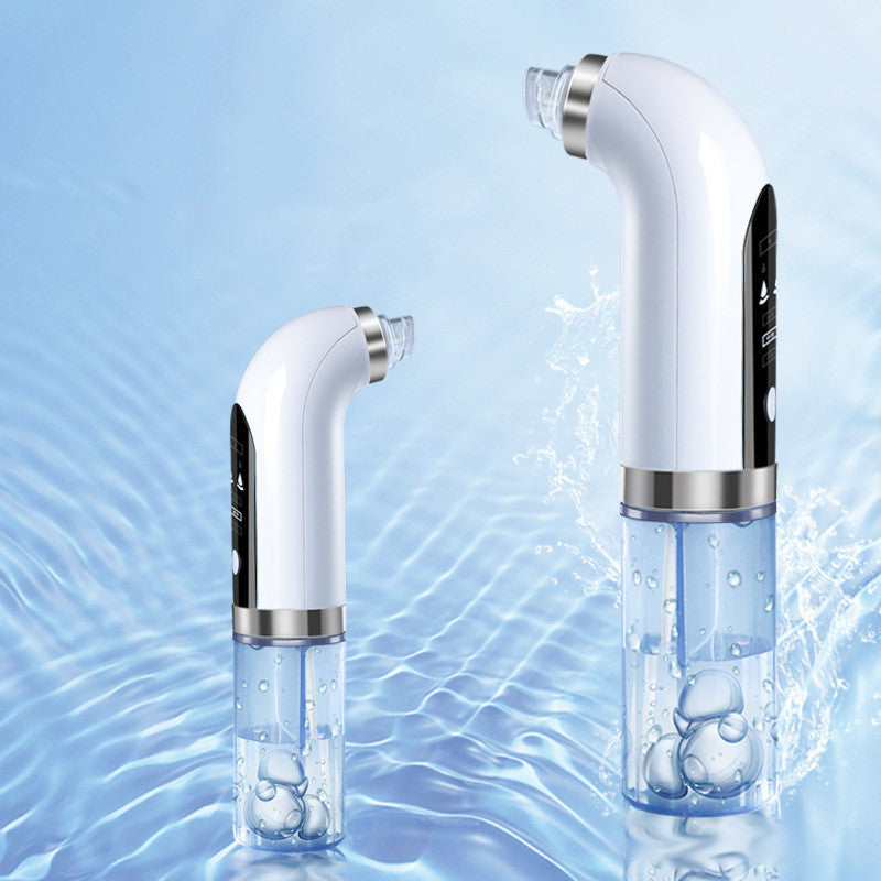 Electric blackhead acne pore cleaner device with powerful suction and water container for skincare treatment