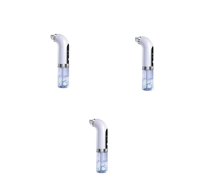 Electric vacuum blackhead acne pore cleaner device with powerful suction and multiple replaceable probes for safe blackhead and acne removal.