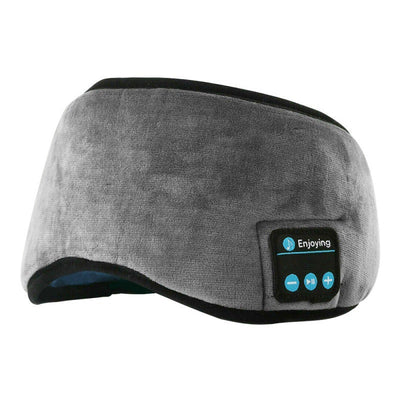 Bluetooth Sleep Eye Mask in gray, featuring wireless smart technology for comfortable shading and eye care.
