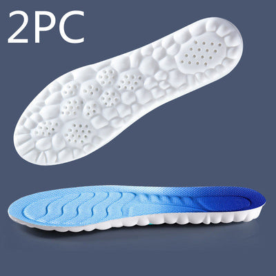 Sports insole with blue and white cushioning design for boys and women.