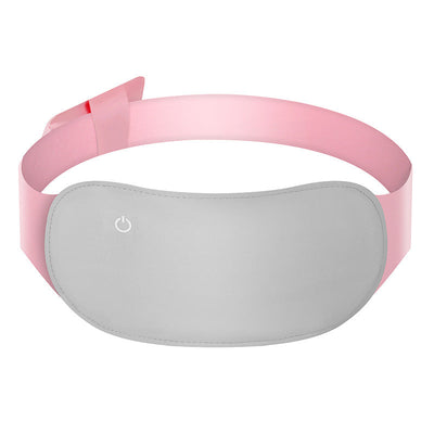Warm Heart Heating Belt with pink strap and gray heating pad for menstrual pain relief