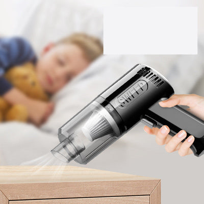 Dual purpose vacuum cleaner for wet and dry use in car and home.