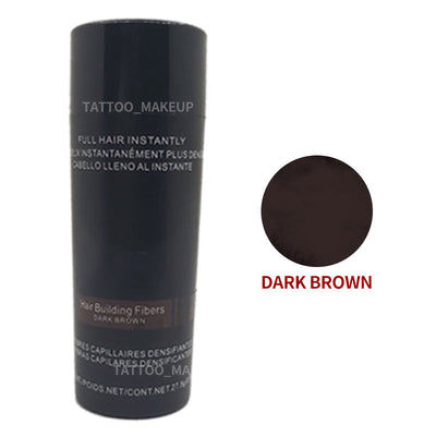 Dark brown Hair Bun Powder hair fibers for voluminous hair styling and hairdressing