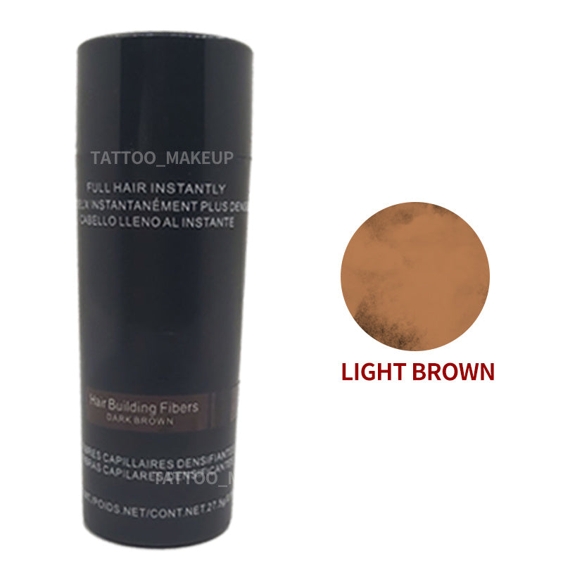 Hair Bun Powder in light brown for volumizing and plumping hair.