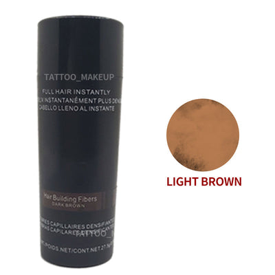 Hair Bun Powder in light brown for volumizing and plumping hair.