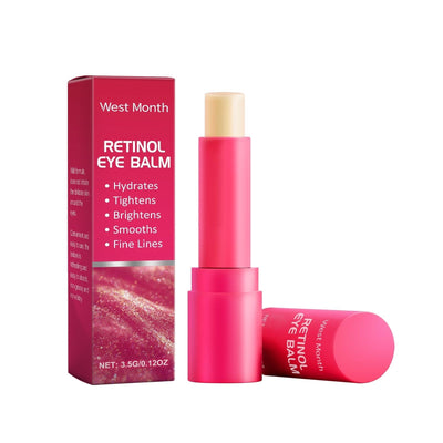Retinol Eye Balm stick by West Month in pink packaging for hydrating and brightening eye care