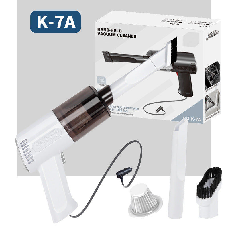 Dual purpose vacuum cleaner for wet and dry use, ideal for car and home cleaning.
