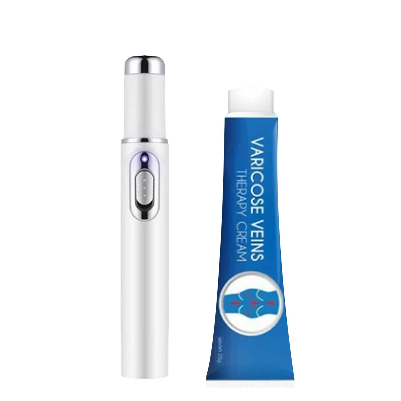 Acne Laser Pen with Blue Light Therapy for Wrinkle Removal and Scar Reduction, White