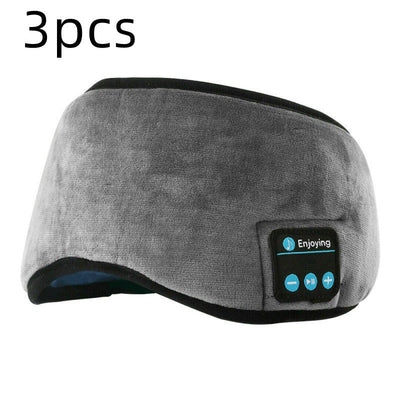 Bluetooth sleep eye mask in gray color with wireless controls for comfortable eye care.